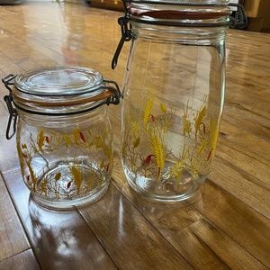 Arc vintage wheat farmhouse canisters